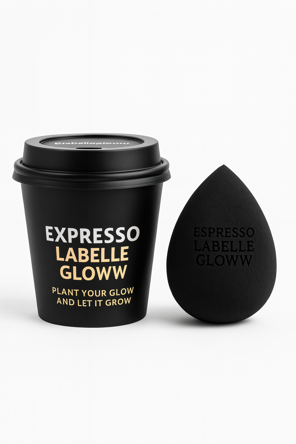 Expresso Labelle Gloww™ – Beauty Blender & Plant Cup | “Plant Your Glow and Let It Grow