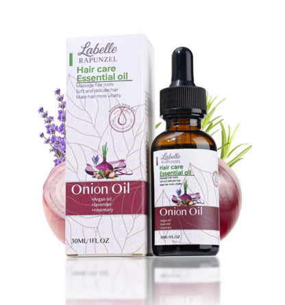 Labelle Rapunzel™ – Essential Onion Hair Oil (30ml) | Growth, Strength &amp; Shine