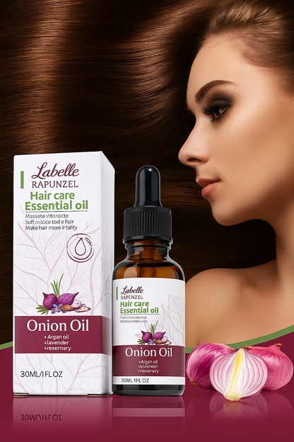 Labelle Rapunzel™ – Essential Onion Hair Oil (30ml) | Growth, Strength &amp; Shine