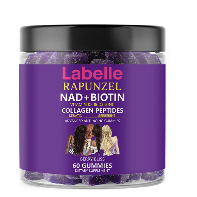 Gummies da Juventude Capilar – 60 unidades Com NAD+, Biotina e Colágeno