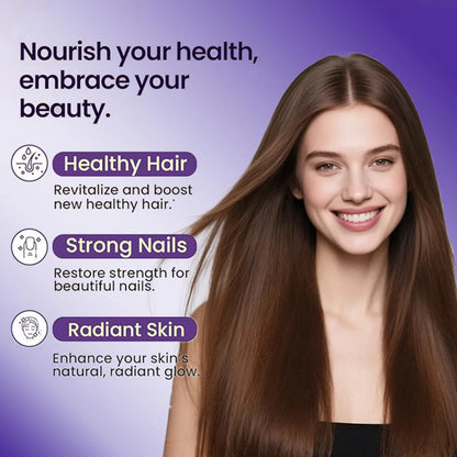 Gummies da Juventude Capilar – 60 unidades Com NAD+, Biotina e Colágeno